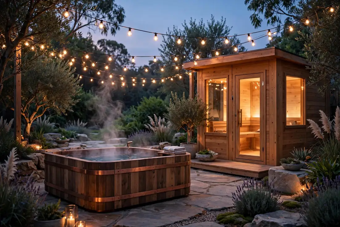Sauna and cold plunge contrast therapy at home